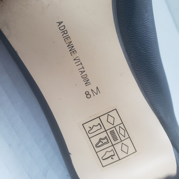 ADRIENNE VITTADINI BOOTIE STYLE HEEL SHOE BLACK LEATHER SIZE 8M - Picture 14 of 15